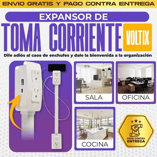 Expansor De Toma De Corriente VOLTIX