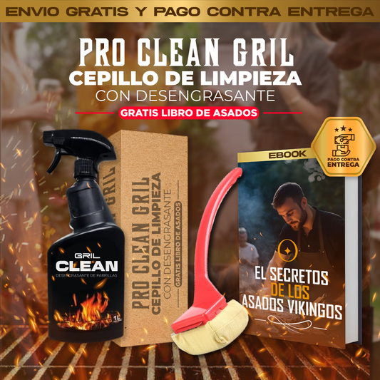 ProClean Grill Cepillo de Limpieza con Desengrasante Gratis Ebook